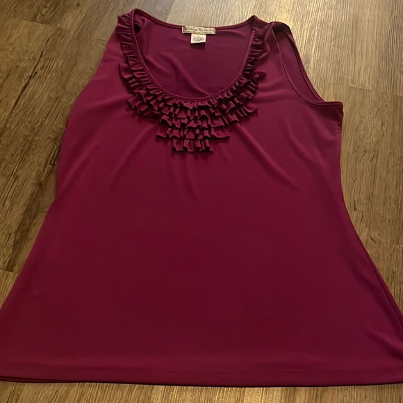 Vintage Suzie Large | Ruffle | Large Womens Tank Blouse - Picture 1 of 5